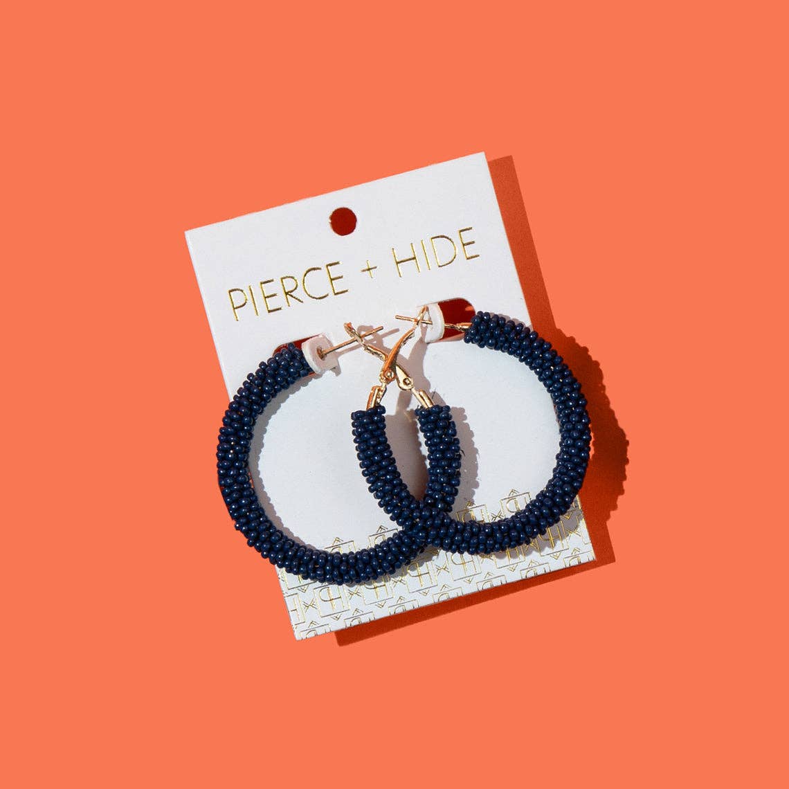 Custom Solid Beaded Hoop Earrings | Colored Hoop
