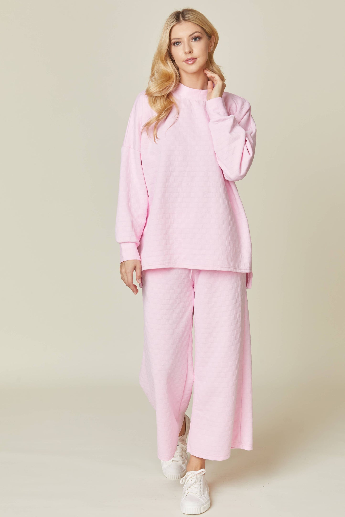 Solid Warm Quilted Set