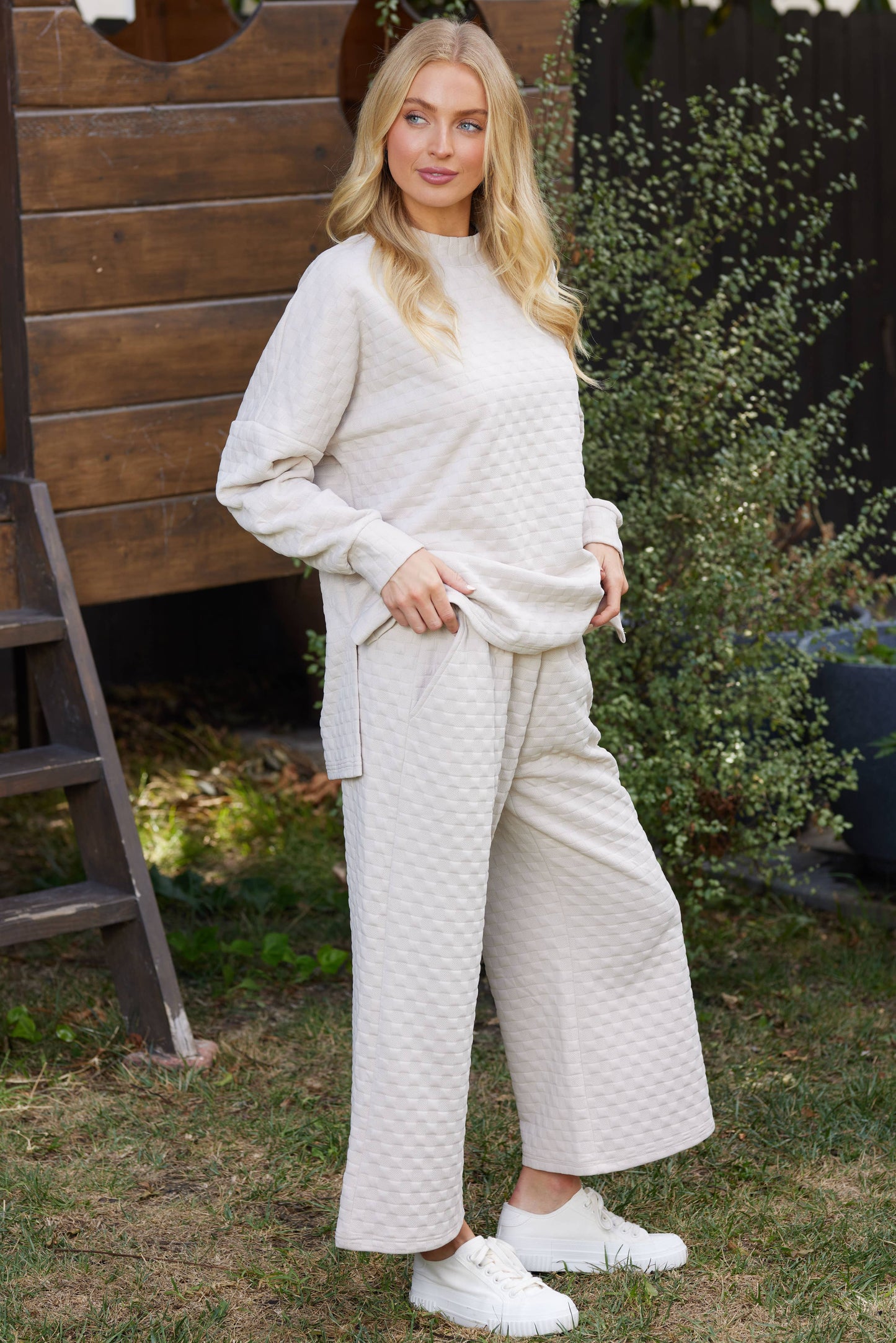 Solid Warm Quilted Set