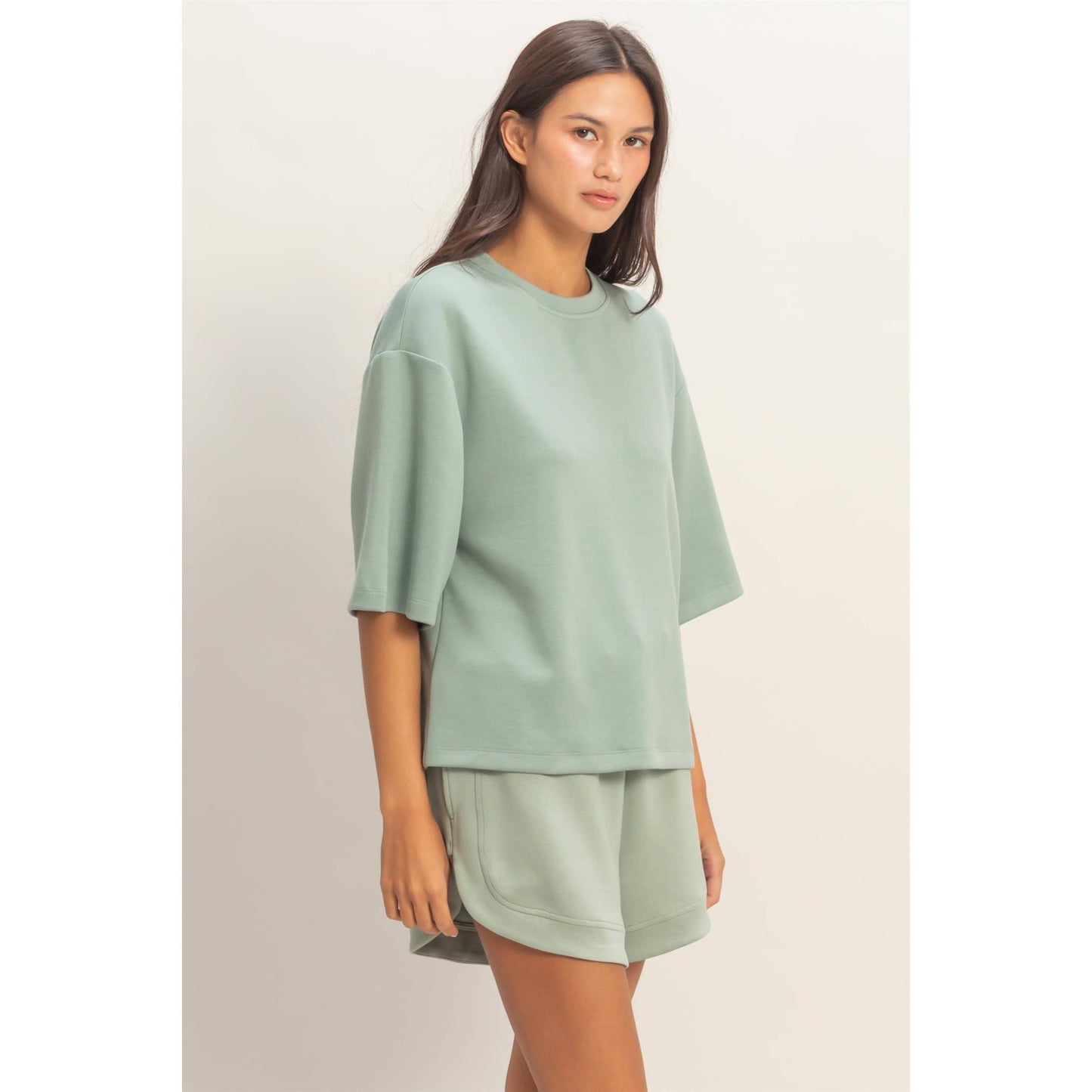 Scuba Short Sleeve Boxy Top