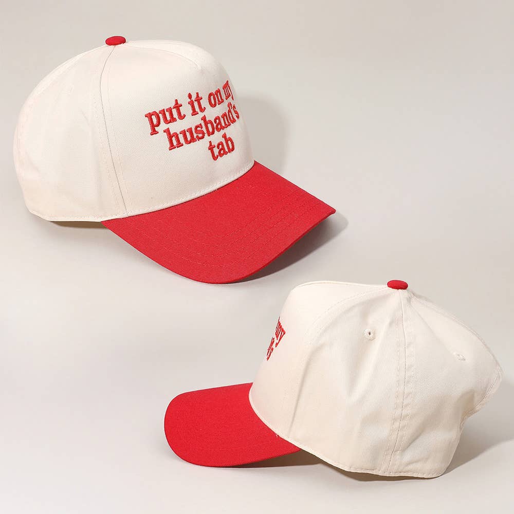 PUT IT ON MY HUSBANDS TAB Embroidered Baseball Cap