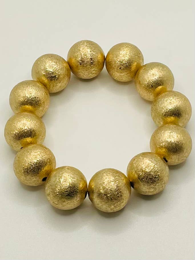 CHIC - BIG Ball Bracelet (brushed gold) S110