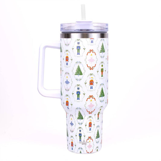 Nutcracker Waltz Tumbler   White/Multi   40oz
