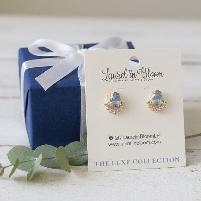 Eliza Crystal Teardrop Studs (Pastels)