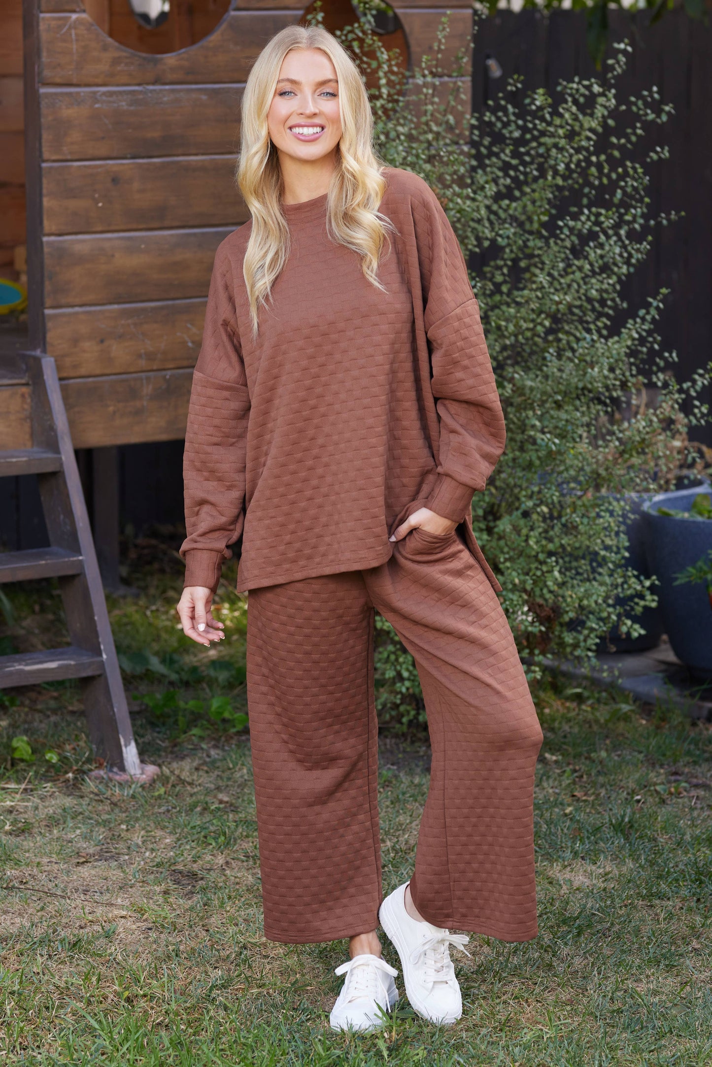 Solid Warm Quilted Set