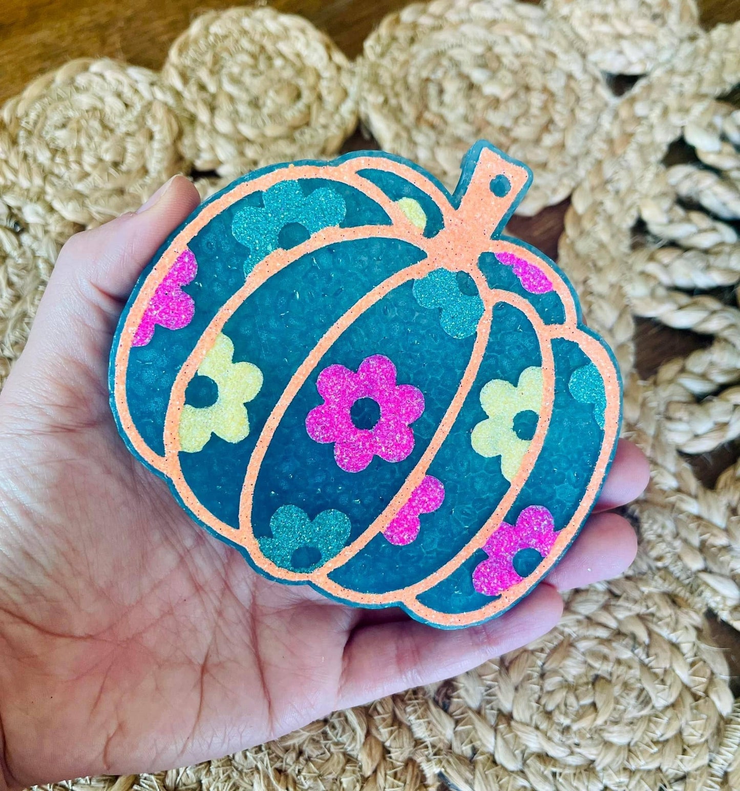 Floral Pumpkin Car Freshie 