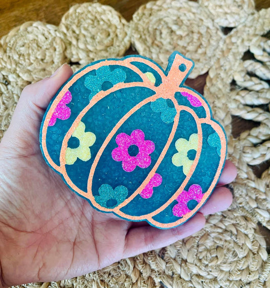 Floral Pumpkin Car Freshie 