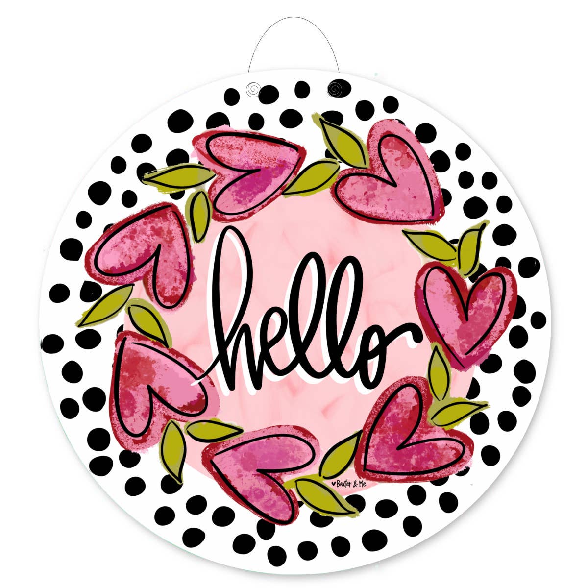Hello Heart Vine Wreath Door Hanger Variety 3-Pack
