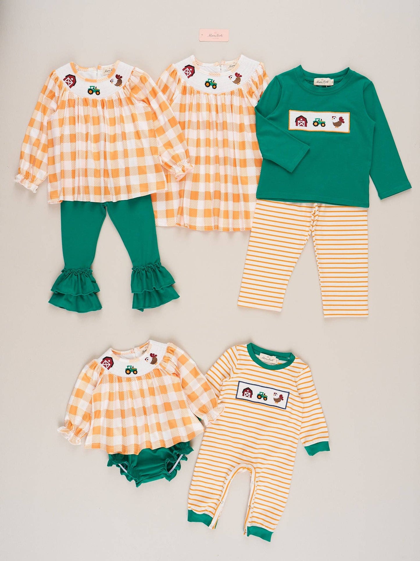 Down on the Farm Smocked Striped Romper