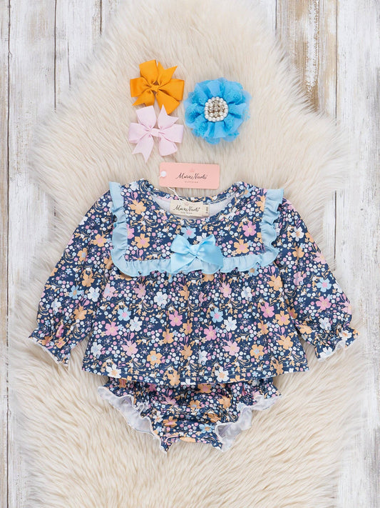 Autumn Bloom Ruffle Bloomers Outfit