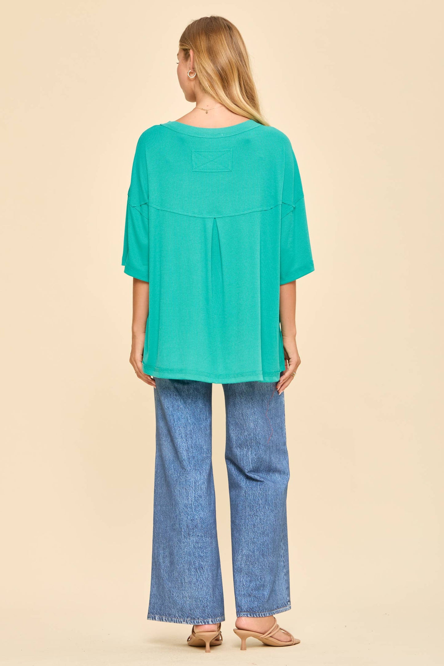 Baby Ribbed Boyfriend Knit Top