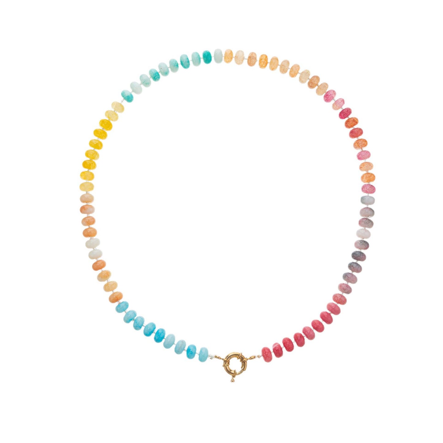 Natural Stone Semi-Precious Glass Mixed Necklace | 40NK9659