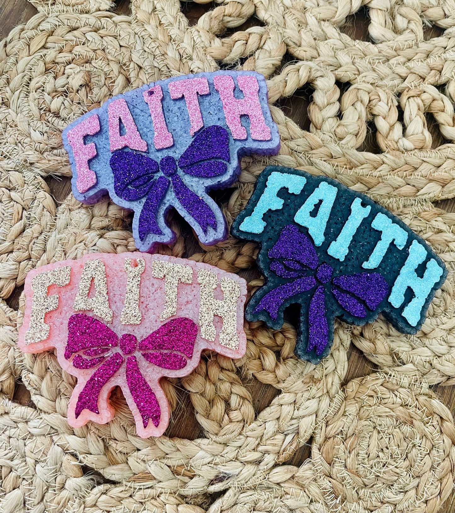 Faith with Bow Car Freshie 