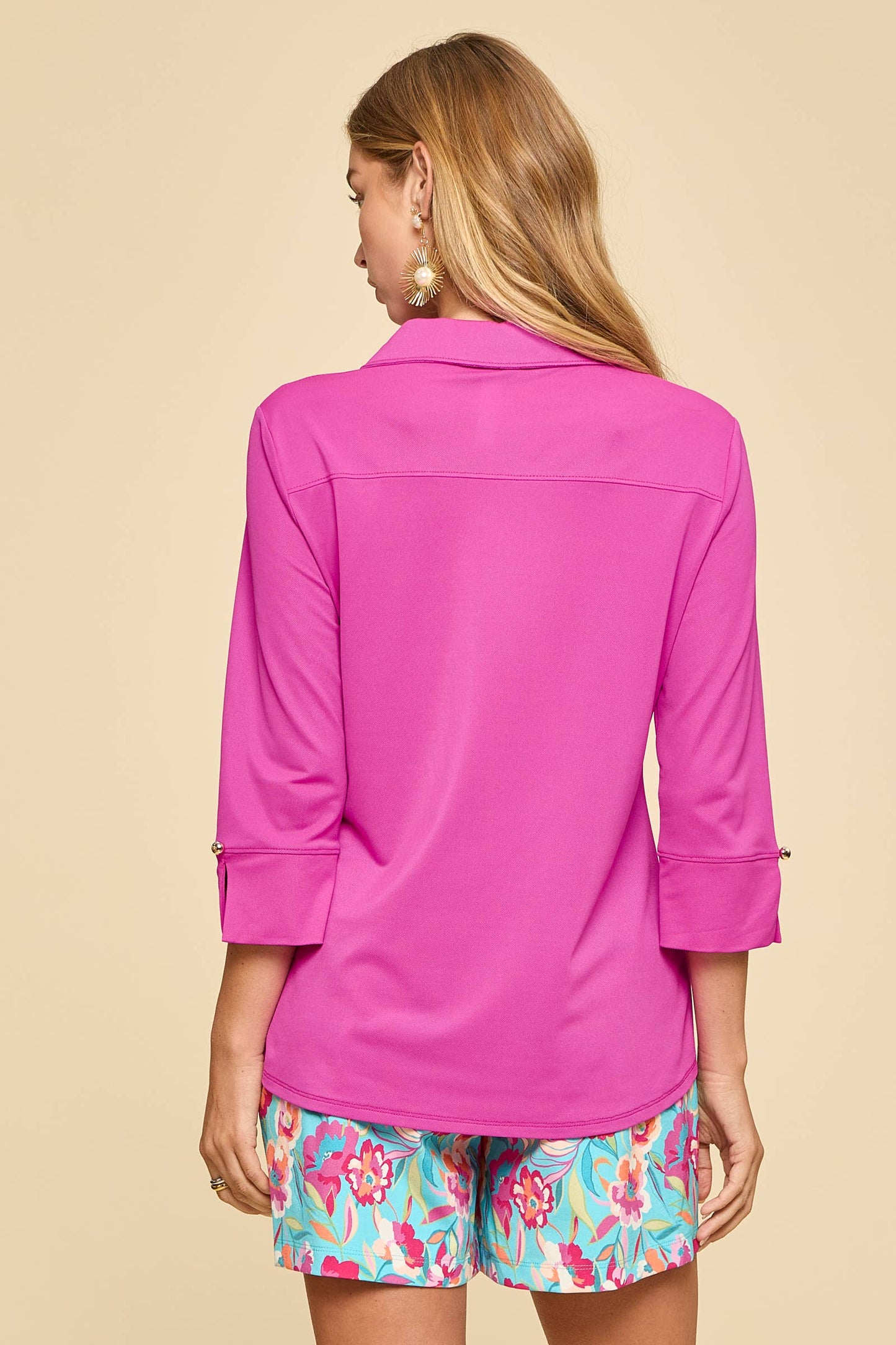 Lightweight Sun-Cool 3/4 Sleeve Blouse