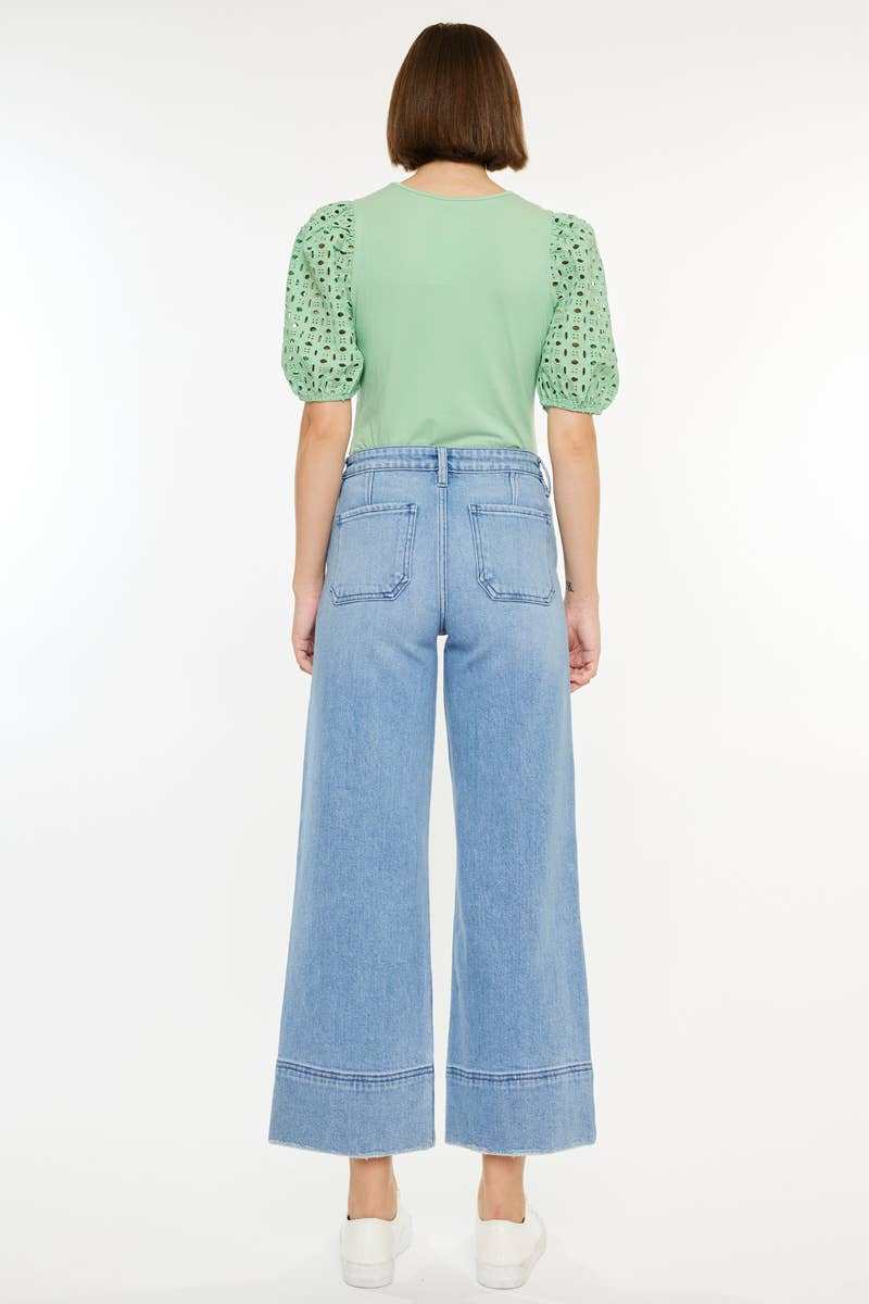 OPEN PACK HIGH RISE CROPPED WIDE LEG-KC9400M