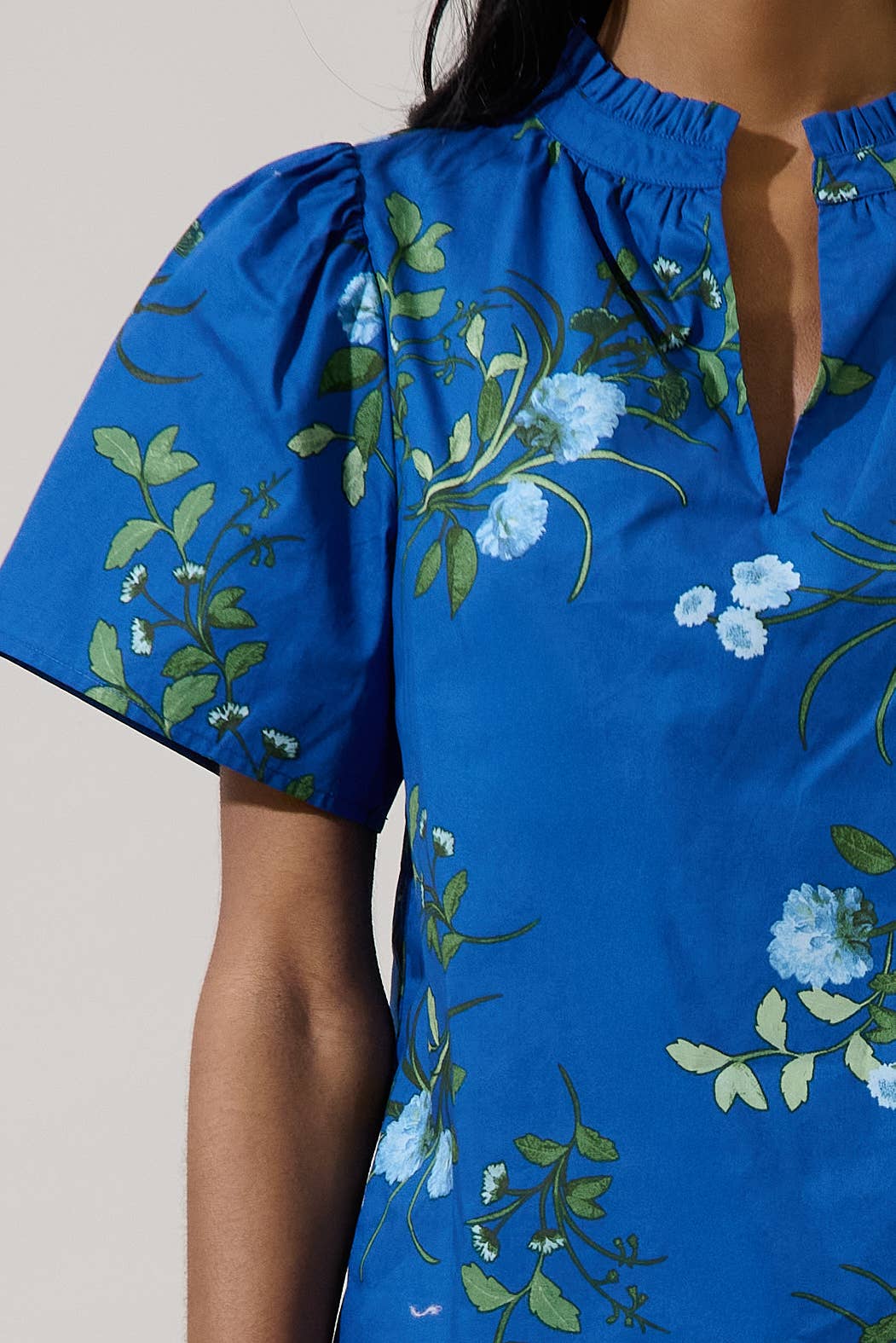 Sendra Floral Reva Split Neck Top