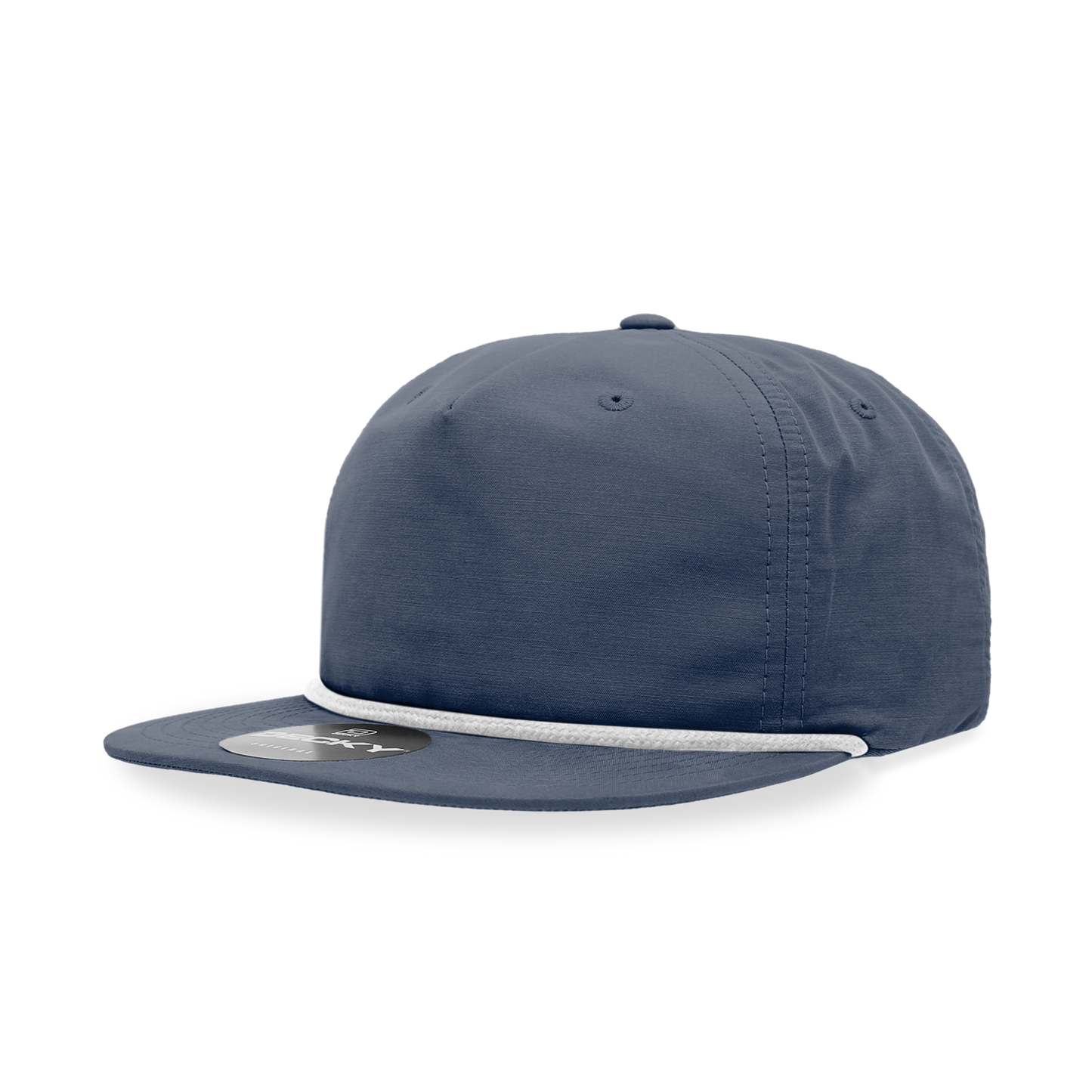 Decky 6032 Classic Rope Cap, 5 Panel Flat Bill Hat, Snapback