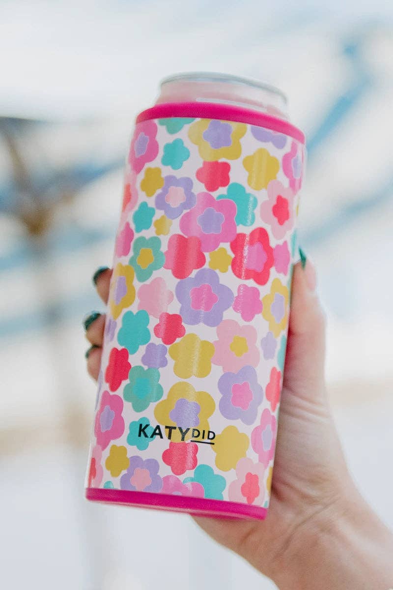 Groovy Flowers Tall Can Cooler