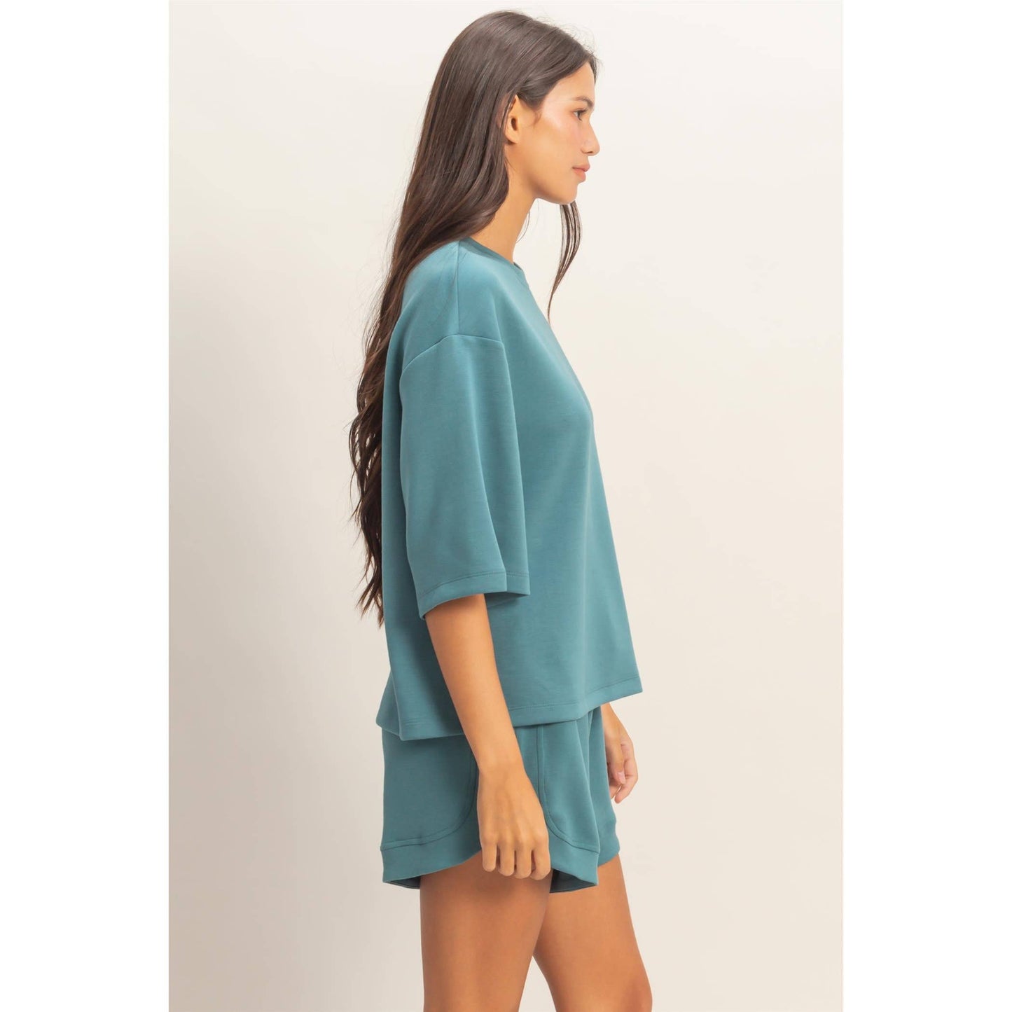 Scuba Short Sleeve Boxy Top