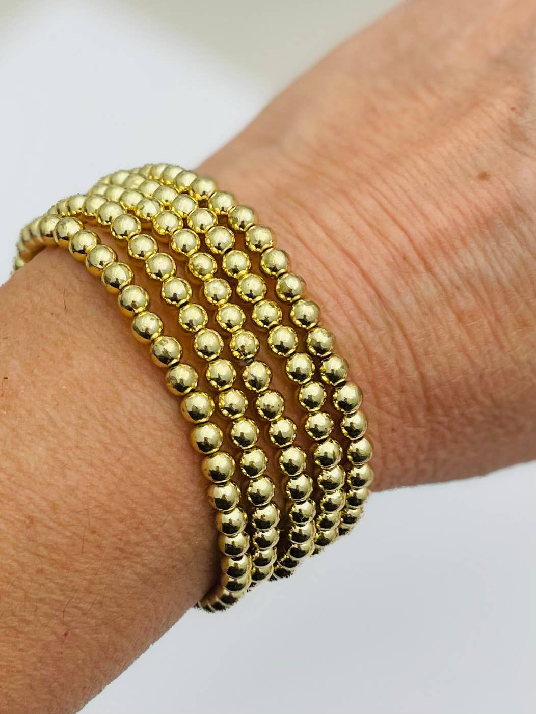 CHIC - 5-strand Gold Ball Bracelet (gold) BR131