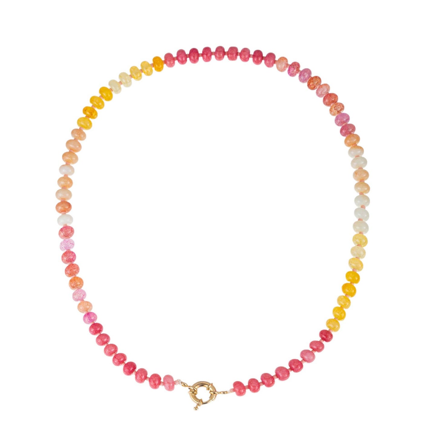 Natural Stone Semi-Precious Glass Mixed Necklace | 40NK9659