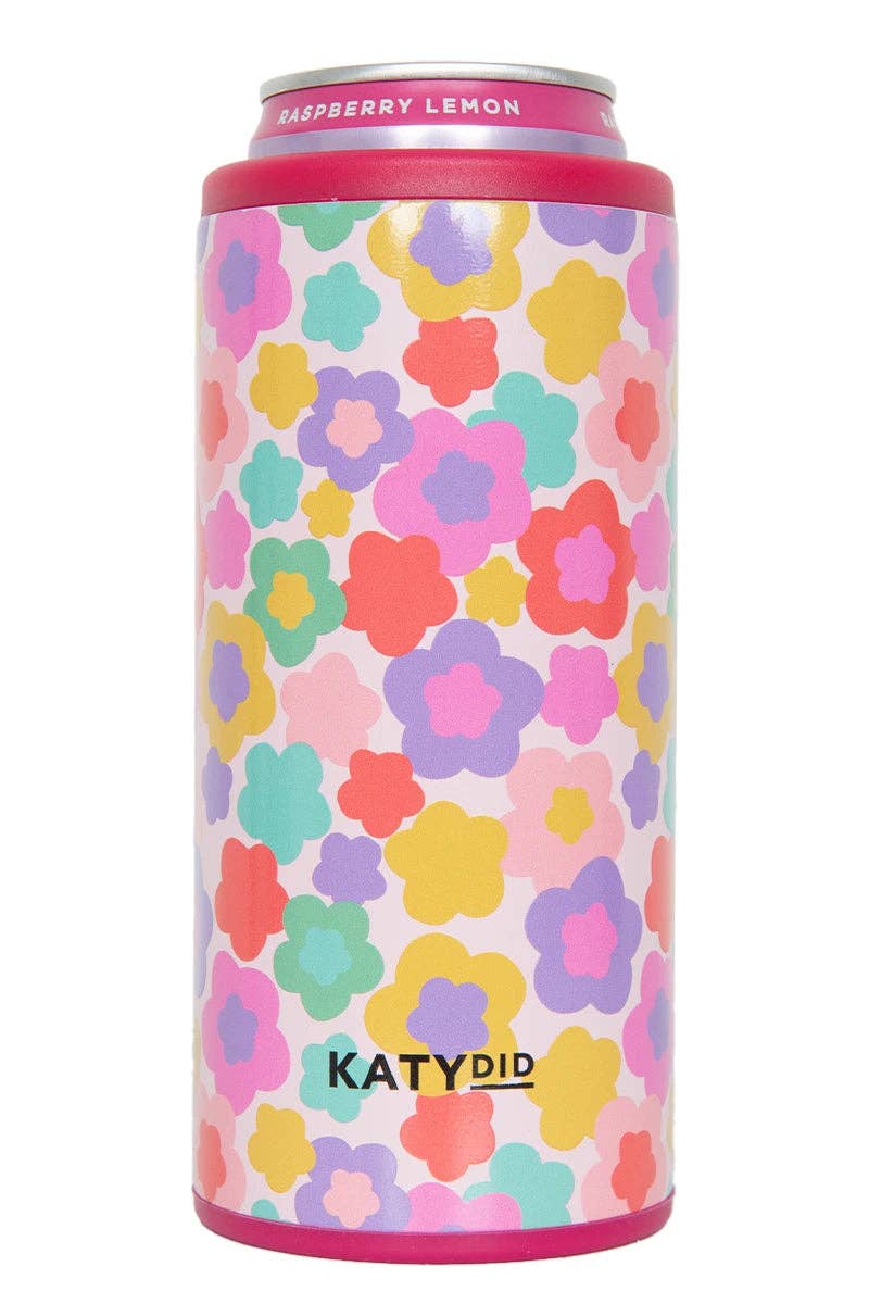 Groovy Flowers Tall Can Cooler