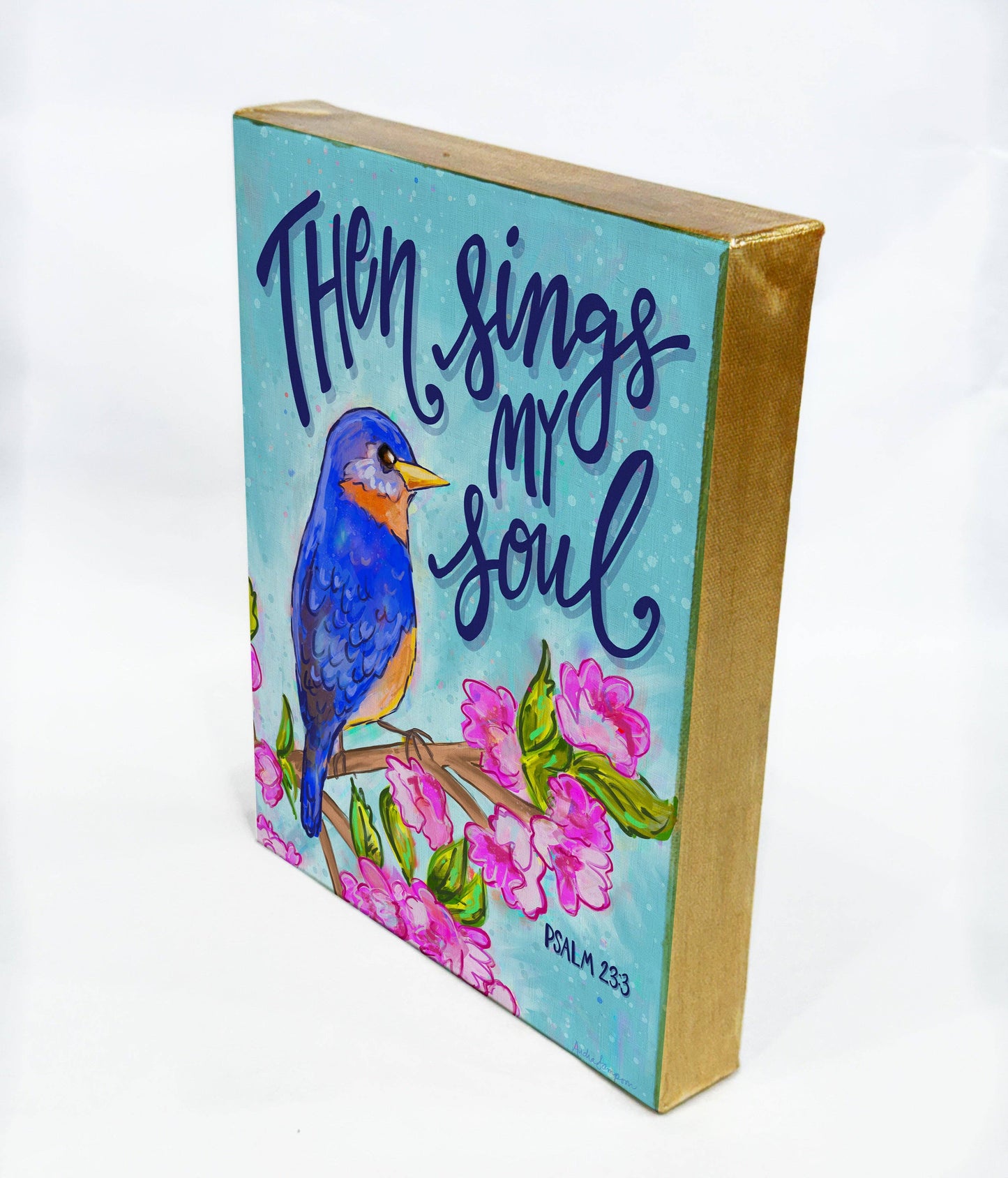 Then Sings My Soul Gallery Wrapped Canvas - Christian Religious Hymn Bird Scripture Art Painting