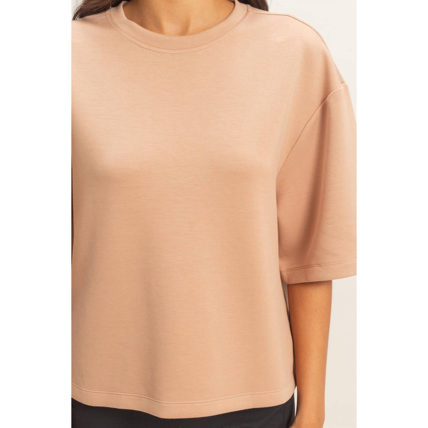 Scuba Short Sleeve Boxy Top