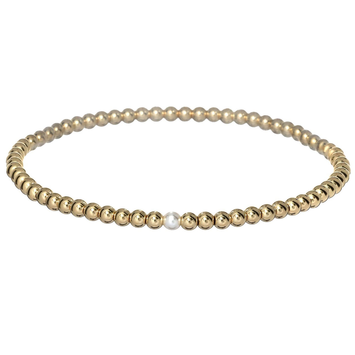 CAROLINA | Stretchy Anti-Tarnish Gold Filled & Pearls Bracelet