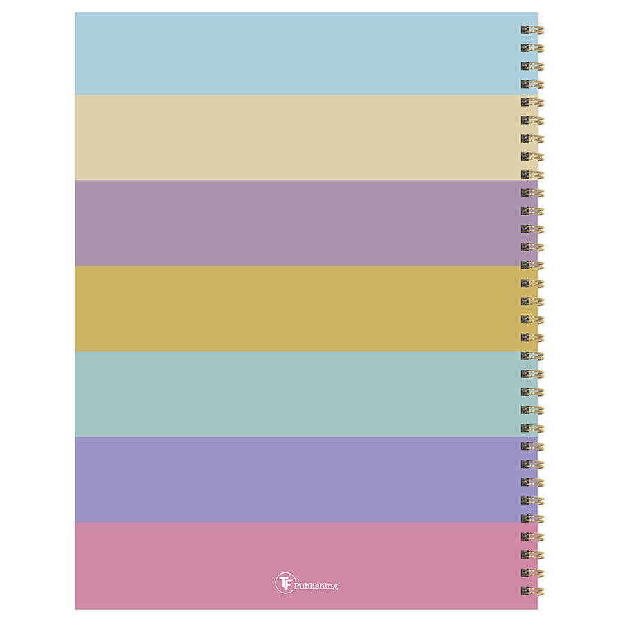 July 2025 - June 2026 Striped Large Weekly Monthly Planner