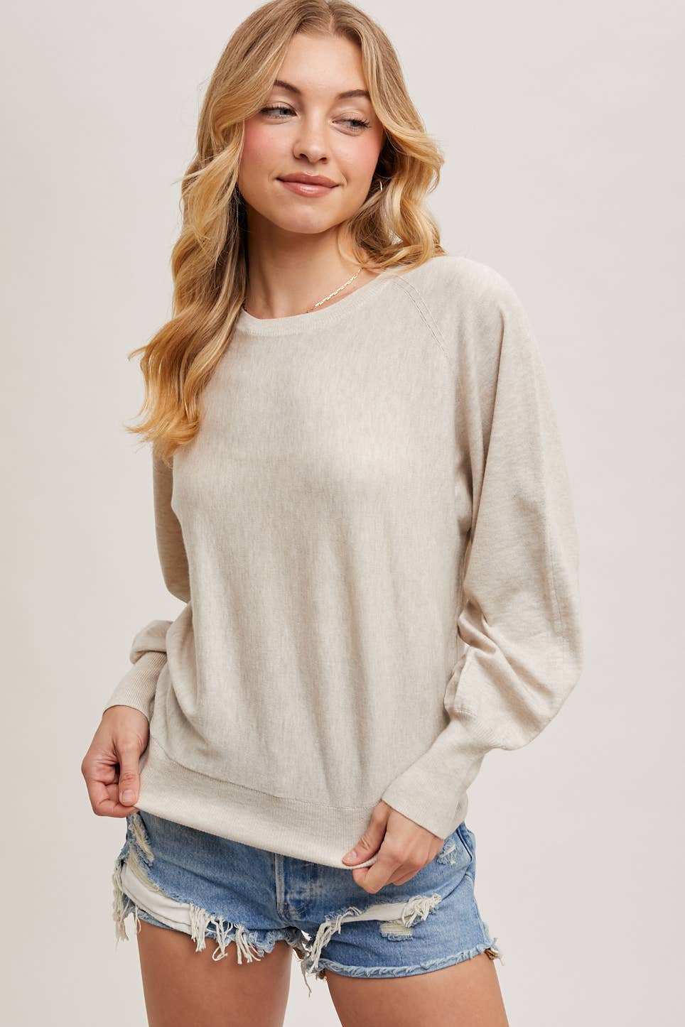 LIGHTWEIGHT KNIT SWEATER PULLOVER
