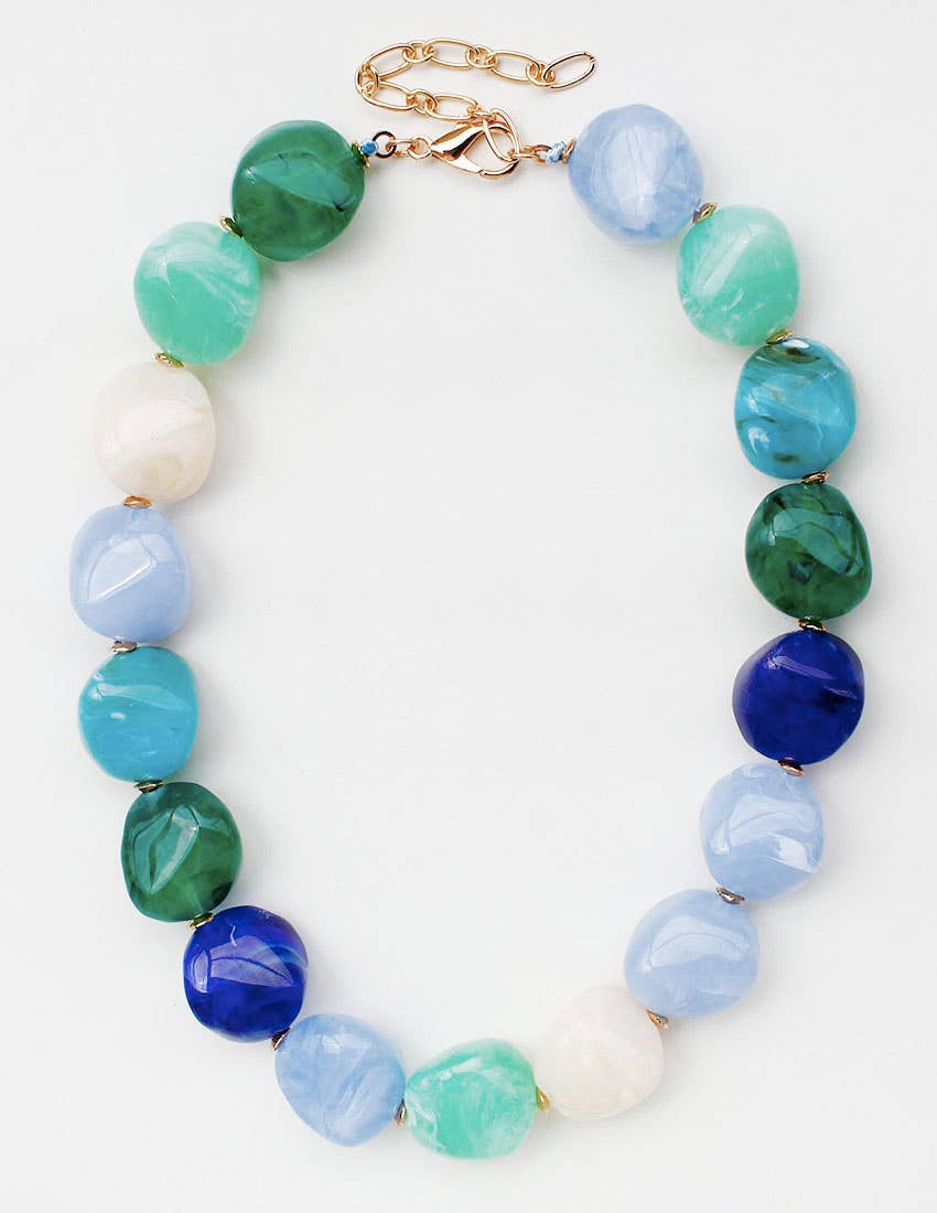 N26101 Bold Beaded Statement Necklace (18")