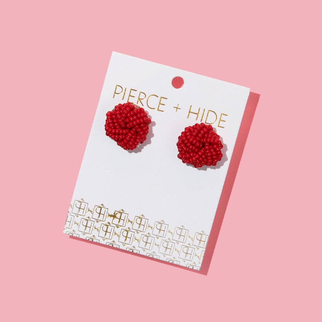 Custom Beaded Knot Stud Earrings | Knotted Stud