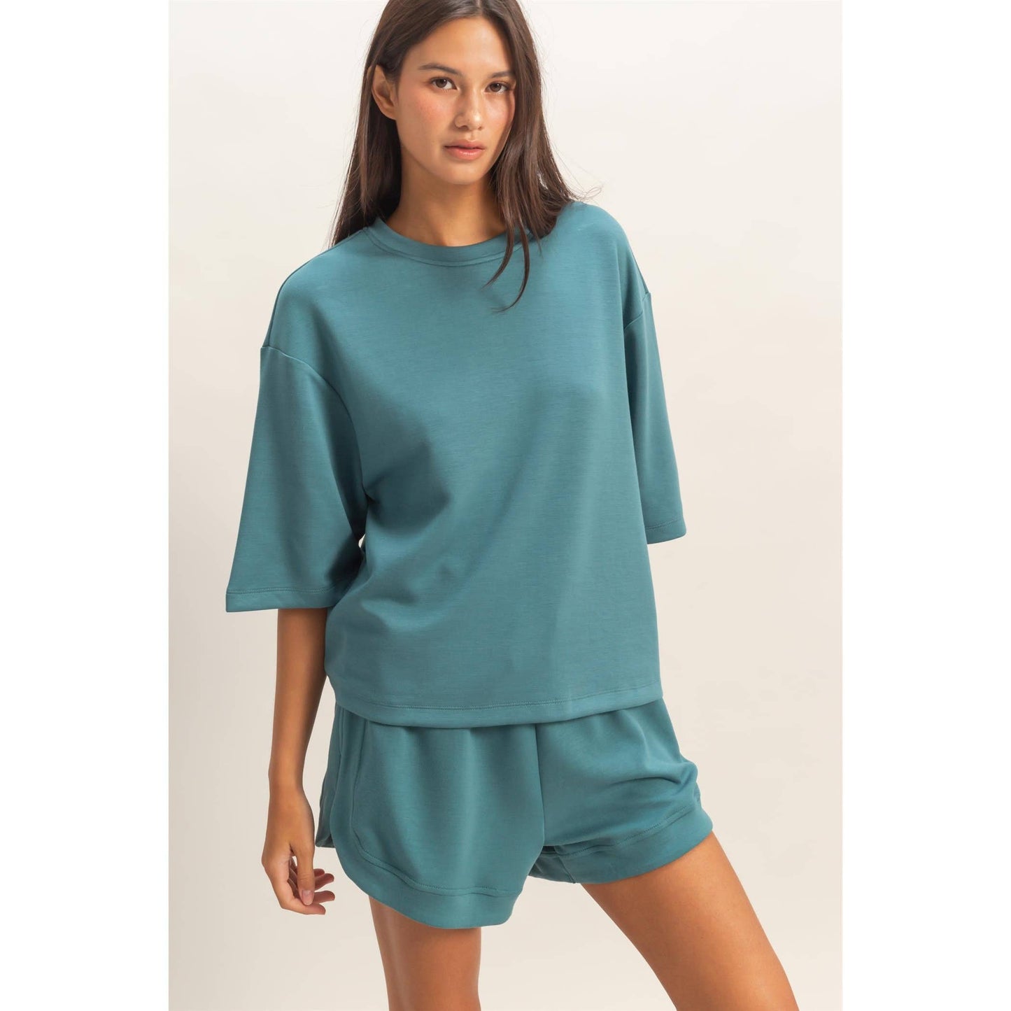 Scuba Short Sleeve Boxy Top