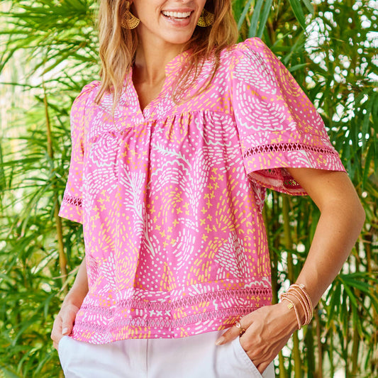 Top Jasmine Mango Mosaic Pink XL