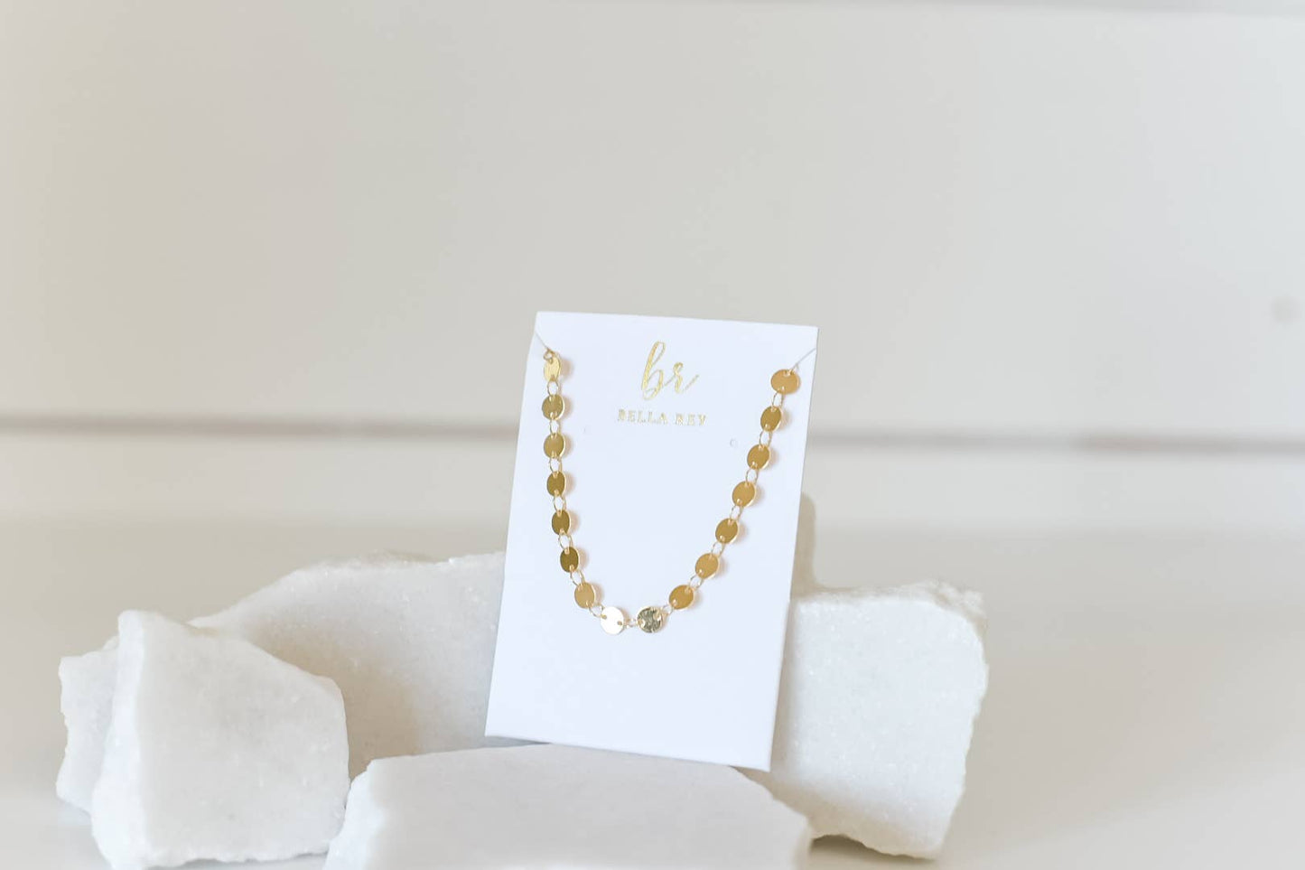 Beckett disc necklace 18k gold plated