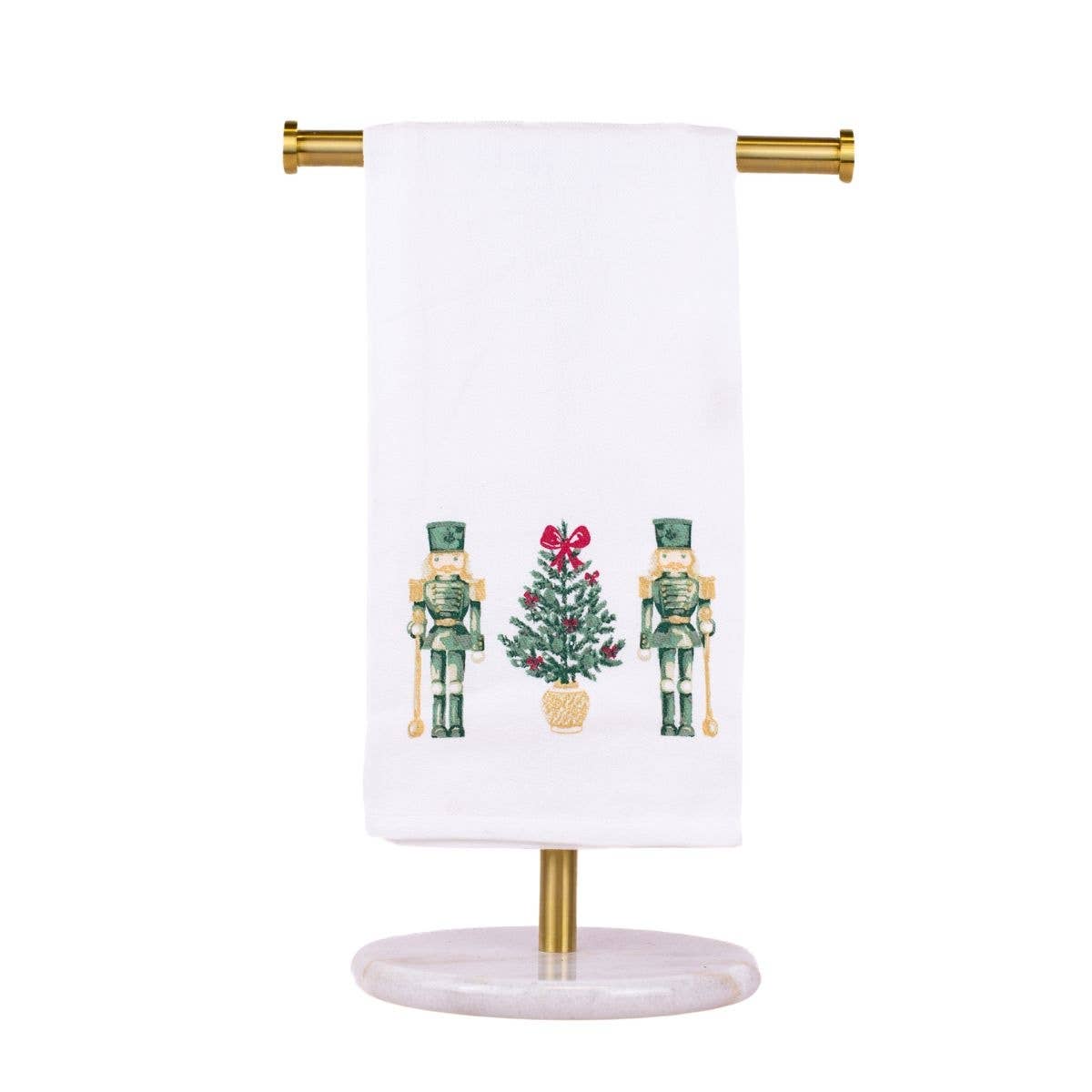 Watercolor Nutcracker Trio Hand Towel    White/Multi   20x28