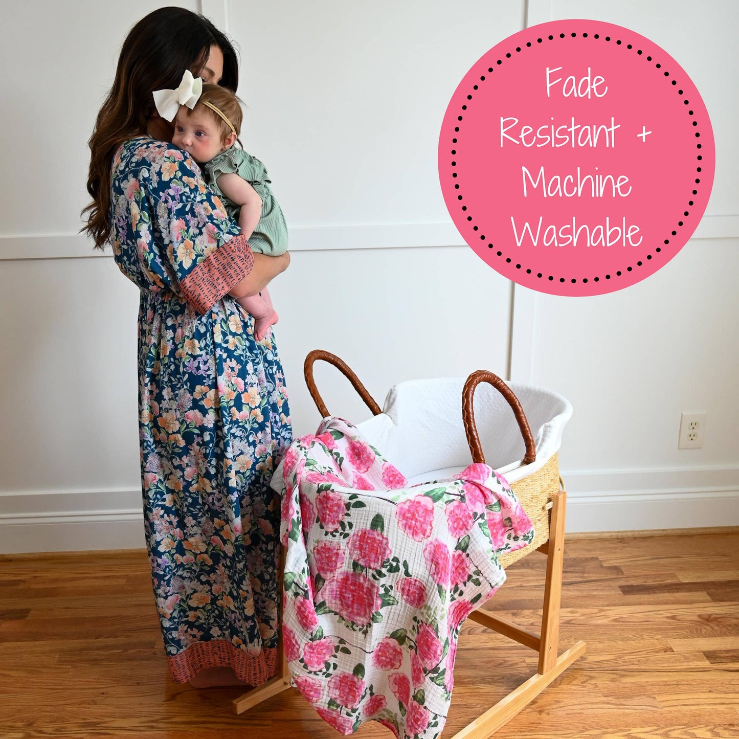 Live Life in Full Bloom Baby Muslin Swaddle Blanket