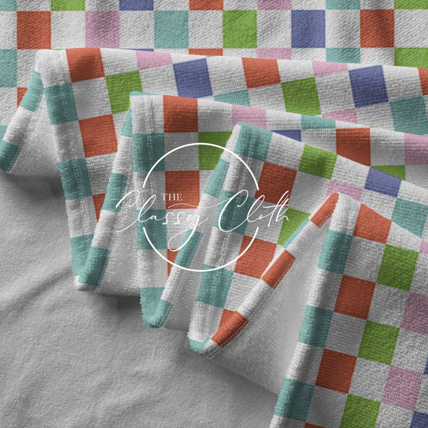 Beach Towel- Multicolored Checkered RTS