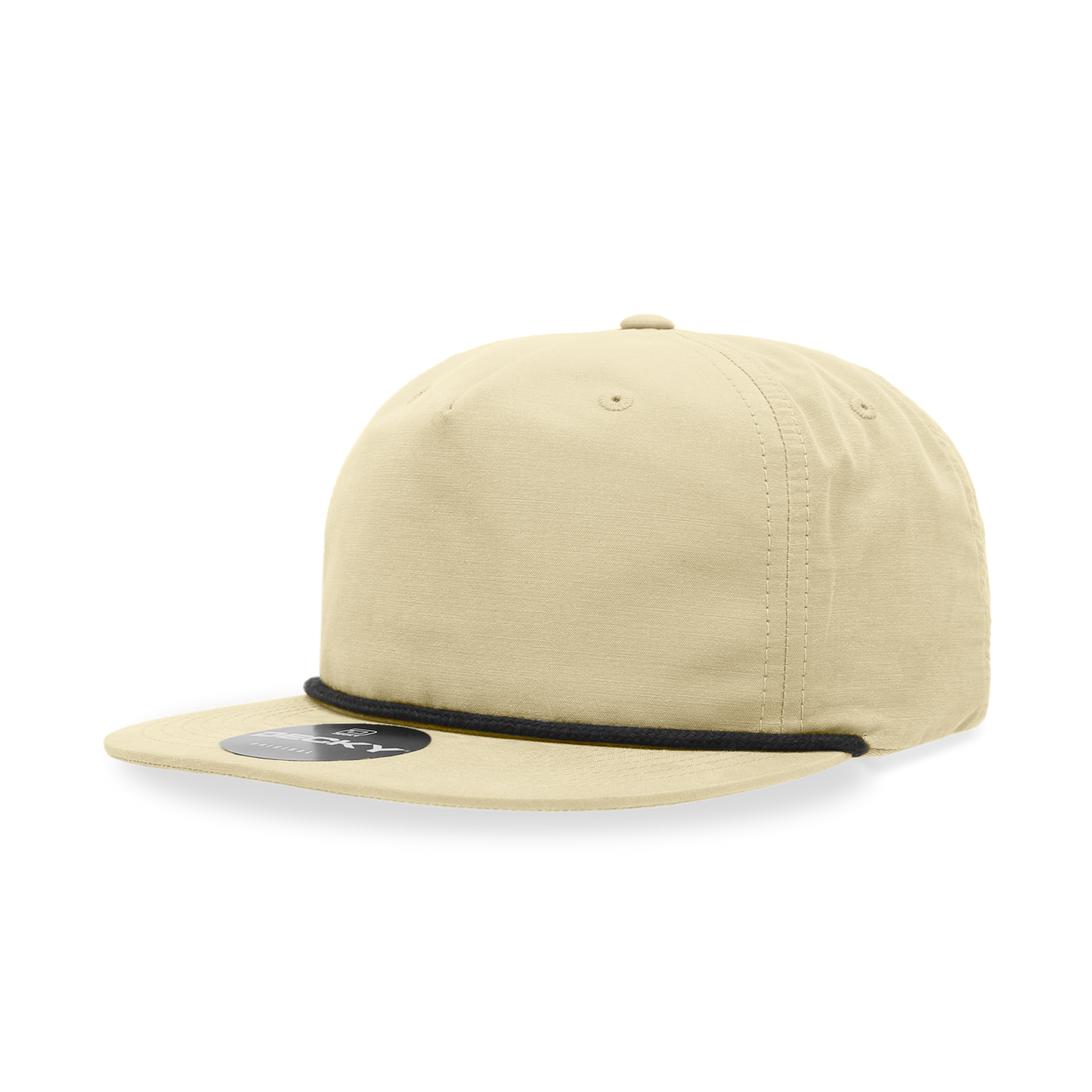 Decky 6032 Classic Rope Cap, 5 Panel Flat Bill Hat, Snapback