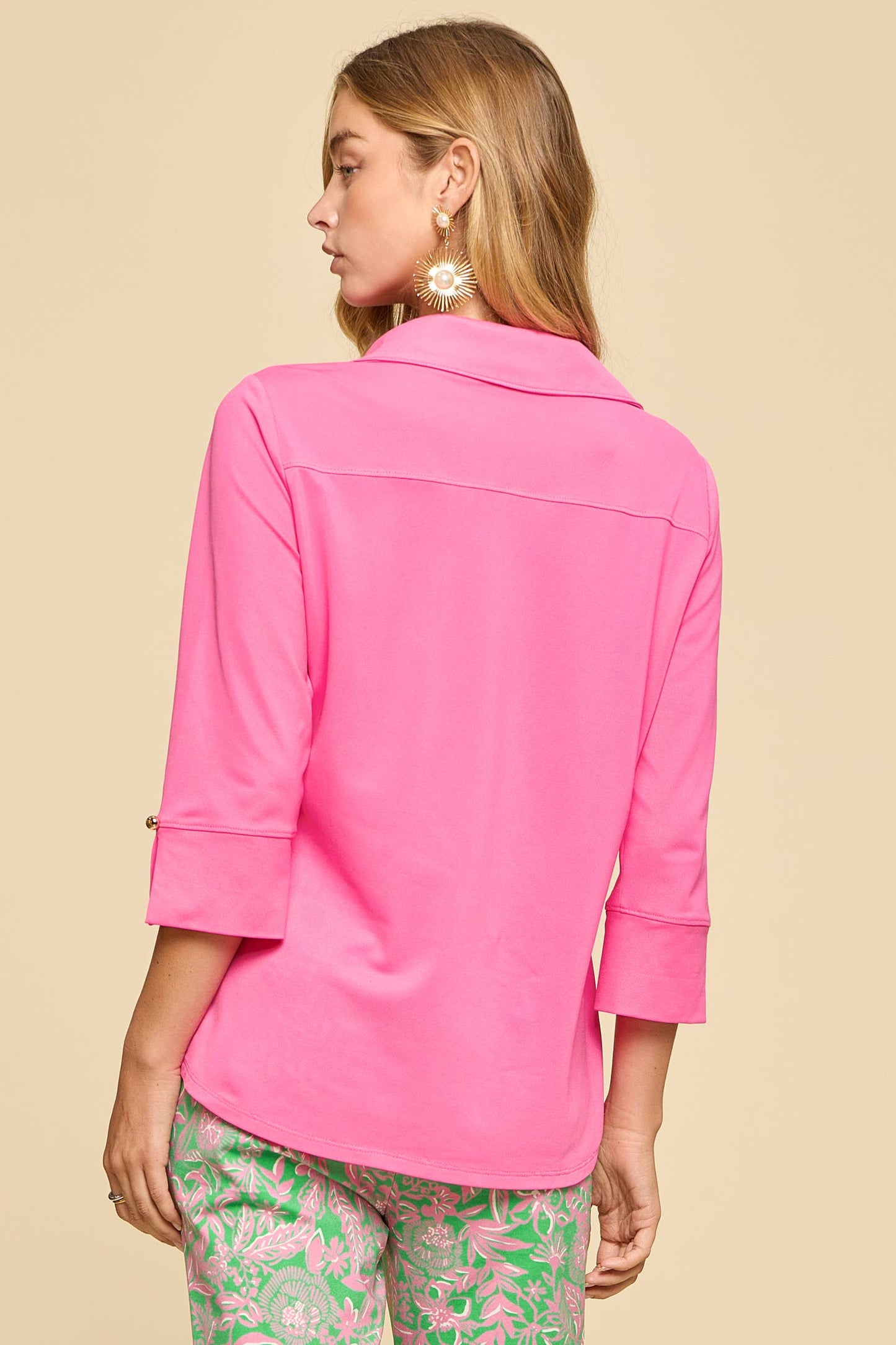 Lightweight Sun-Cool 3/4 Sleeve Blouse