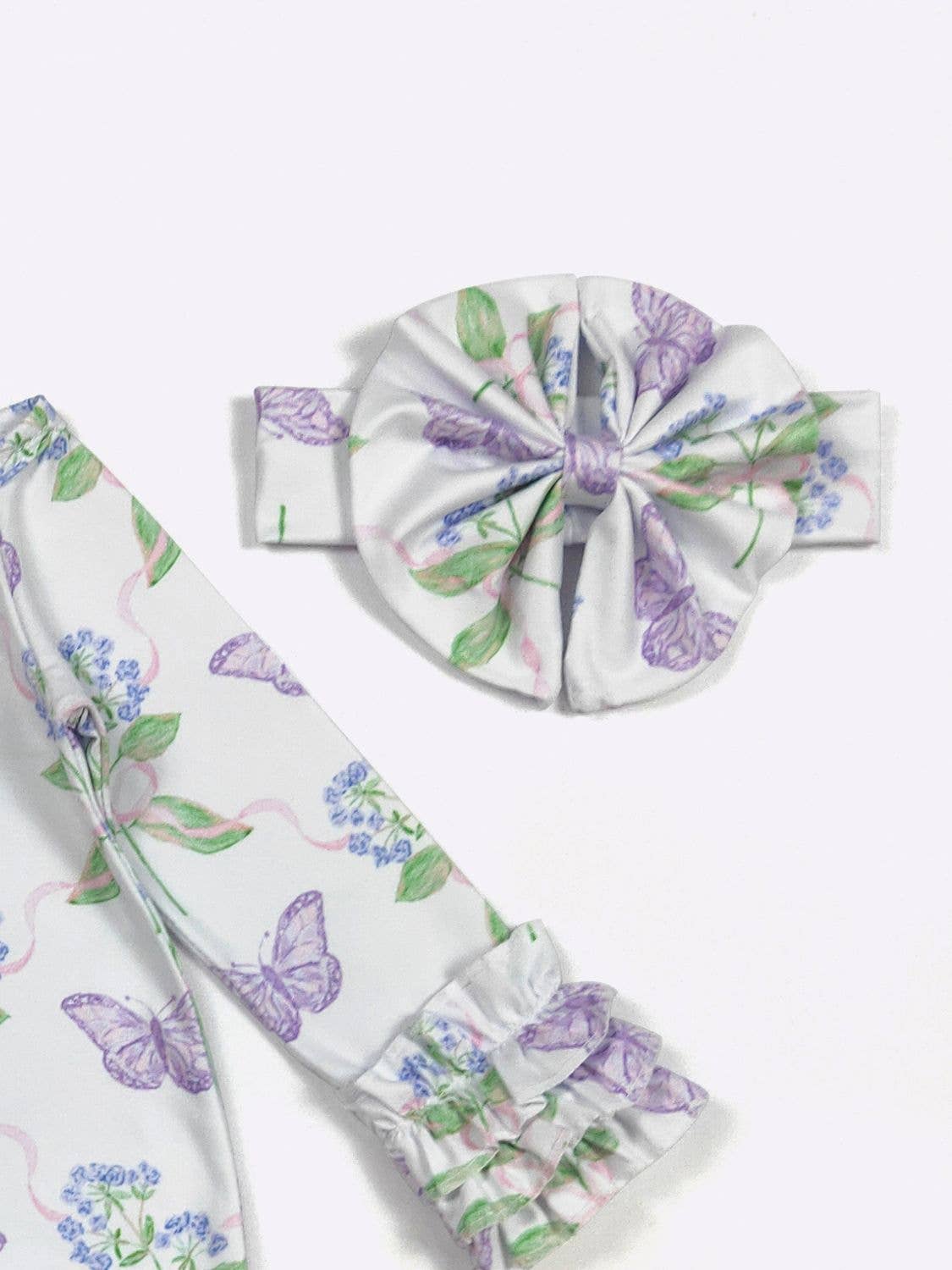 Violet Butterfly Baby Gown