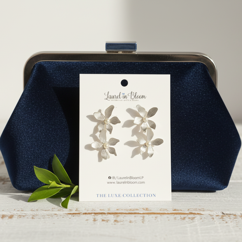 Vivienne Pearls and Petals Drop Earrings