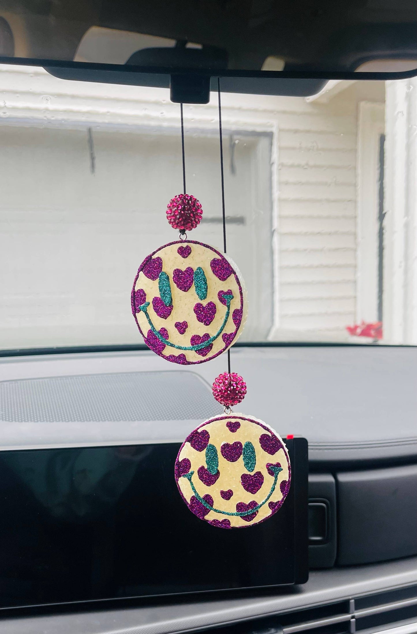 Heart Face Dangle Car Freshie 