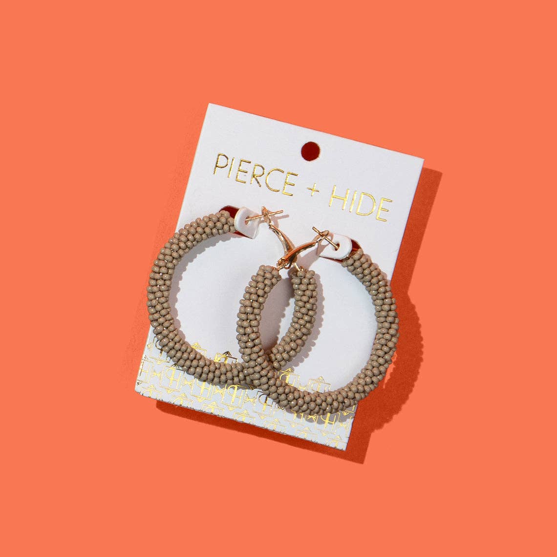 Custom Solid Beaded Hoop Earrings | Colored Hoop