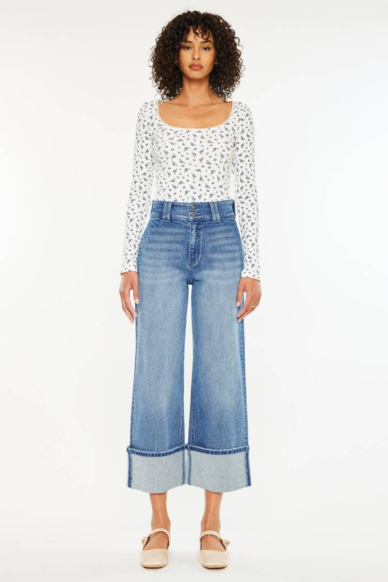 OPEN PACK 90’S CROPPED WIDE JEANS-KC5540D